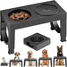 Elevated Dog Bowls Large Breed Raised Dogs Bowl Stand Large/Medium Sized Dog Slow Feeder Dogs Bowls Food Water Stands 5 
