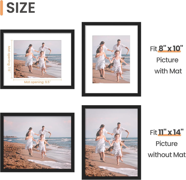 11x14 Picture Frame, Wall Decor Photo Frames, Black 1 Pack