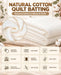 79"x91" Natural Cotton Batting for Quilting, 200g/m²