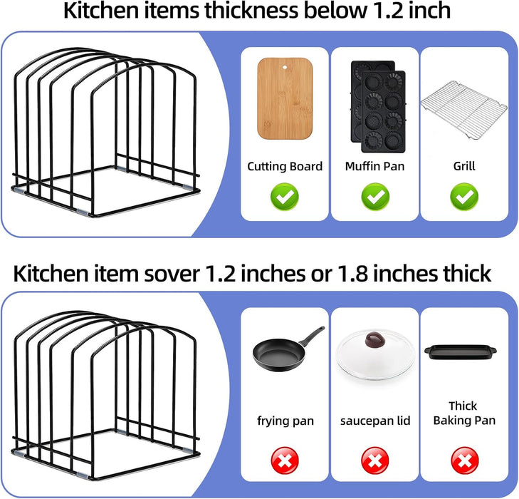 Cutting Board Organizer, 2PCS, Matte Black