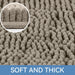 Small Bath Rug Mat,24x17 Chenille High Absorbent Latte Bathroom Mats