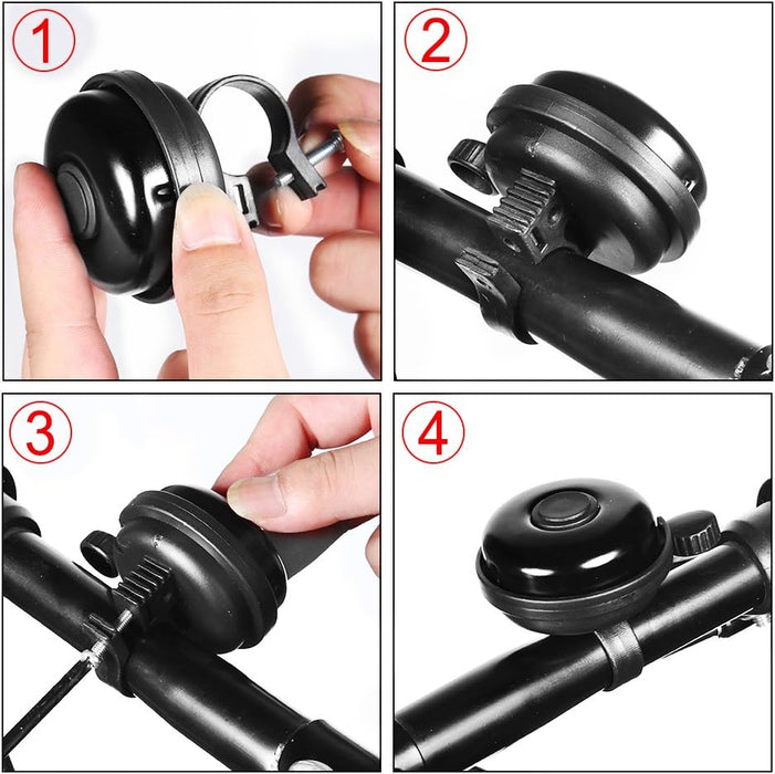 Classic Bike Bell, Aluminum Bicycle Bell, Loud Crisp Sound Bike Bell Adults Kids