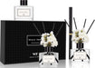 Real Flower Reed Diffuser Set of 3 for Bathroom Air Fresheners, Oil Defusers | Fresh Linen/Ocean/Eucalyptus & Mint Scent(1.7 fl oz Each Pack) Home Fragrance with 12 Stick | Shelf Decor