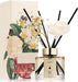 Flower Reed Diffusers Set, 5.07 oz Clean Linen Scented Oil Diffuser with 8 Reed Sticks, Home Fragrance Diffuser Gift Set for Bathroom & Office Decor 150ml
