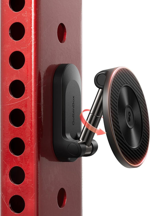 Magnetic Phone Holder for Gym,Adjustable Tripod Mount Ring Black