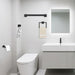 5 Piece Bathroom Towel Holder - 15.7 Inch Towel Bar - Matte Black