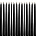 14 Unscented Black Taper Candle,10 inch Tall and 3/4 inch Thick,7.5 hrs Clean Burning,Dripless Candles for Weddings, Prayers, Festivals, Churches