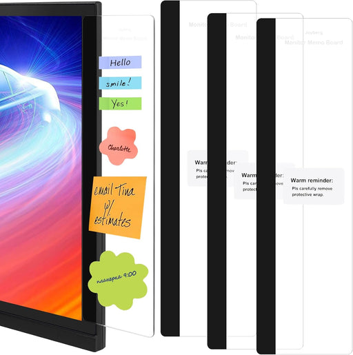 3PCS Monitor Memo Board, Memo Board for Computer Monitor, Monitor Memo Board Computer Monitor Sticky Note Holder, Office