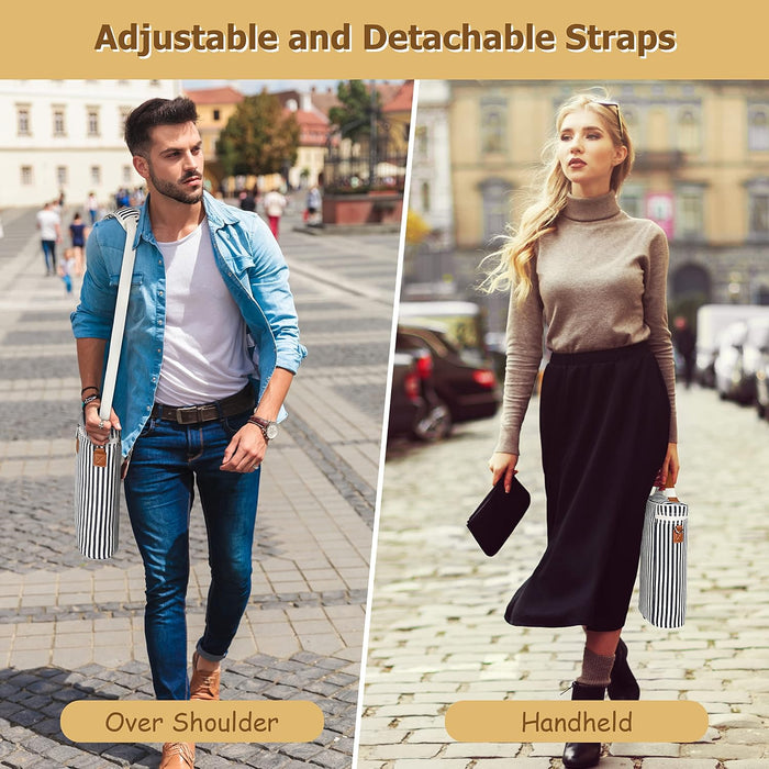 2 Bottle Insulated Wine Tote Carrier Bag