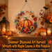 Autumn Harvest Pumpkin Diamond Art Hanging Ornament Kit, Halloween Diamond Art Hanging Kits, DIY Diamond Art Hanging Sign, Acrylic Diamond Painting Window Hanging Decor for Home, Garden,Porch,Mantel