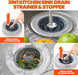 3 in 1 Kitchen Sink Drain Strainer and Stopper Silver 1 Pack