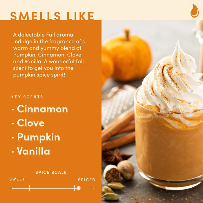 Pumpkin Spice Fall Candles for Home, 9 oz Scented Soy Jar