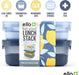 Lunch Stack Bento Box Plastic Food Containers, 2 Pack, Blueberry