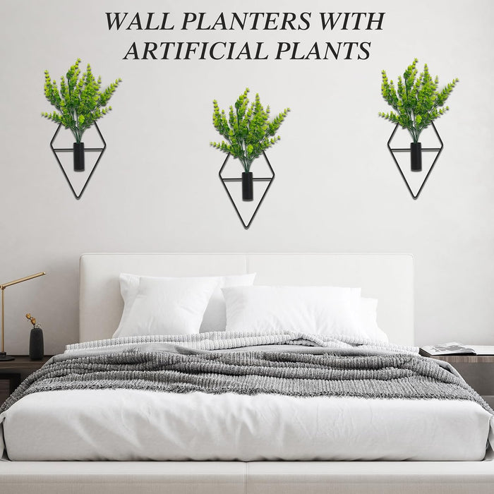 3 Pcs Wall Plants Artificial Decor,Boho Wall Decor,Home Office Living Room Wall Decor(Eucalyptus)