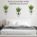 3 Pcs Wall Plants Artificial Decor,Boho Wall Decor,Home Office Living Room Wall Decor(Eucalyptus)