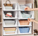 4 Pack Stackable Closet Storage Basket - Stackable Storage Bins