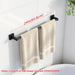 Towel Bar for Bathroom, 24" 2 Pack Wall Mounted Towel Rack, Black