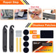 Bicycle Repair Bag With Tire Pump, Portable Tool Kit for Camping Travel - Bike Glueless Patches, Maintenance Essentials 