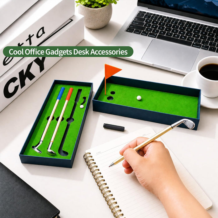 Golf Pen Set, Mini Desktop Golf Putting Green Game
