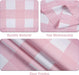 3 Packs Pink Gingham Tablecloth Pink and White Checkered Tablecloths 54 x 108 Inches Disposable Plastic Gingham Tablecov