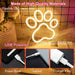 Dog Cat Paw Neon Sign for Wall Decor, Warm White Puppy Foot Print LED Signs