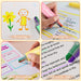 Pastel Highlighters, Cute 4 Pack 16 Colors Dual Tip No Bleed