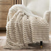 Soft Sherpa Blanket Fluffy Throw Gift Beige 50"x60"