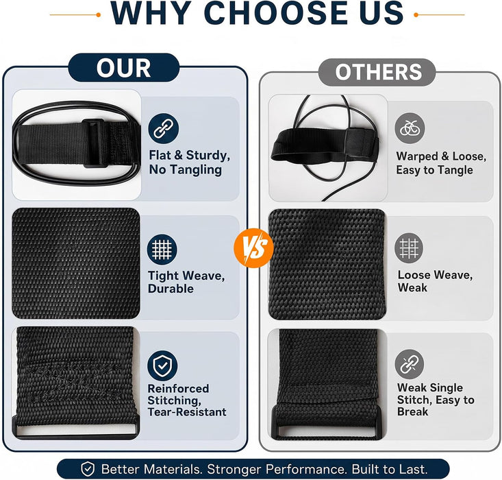 Luggage Straps for Suitcases, 2 Pack, Black