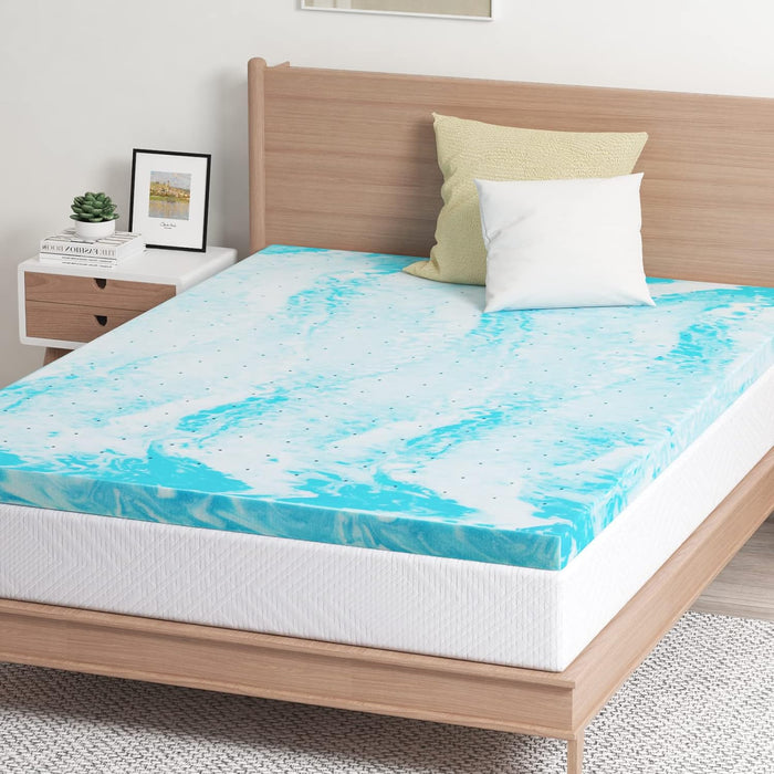 EGO 2 Inch Twin Mattress Topper Gel Memory Foam for Pressure Relief