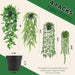 4Pcs Fake Hanging Plants with Lush Cascading Greenery
