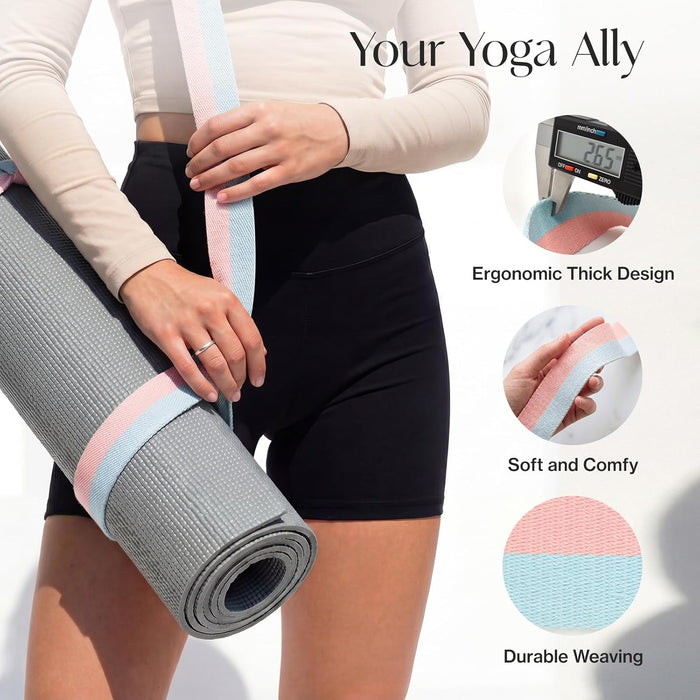 Yoga Mat Strap Adjustable Carrier for All Yoga Mats, 2 Sizes