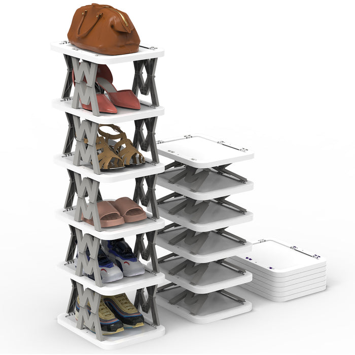 Six-Tier Foldable Shoe Rack