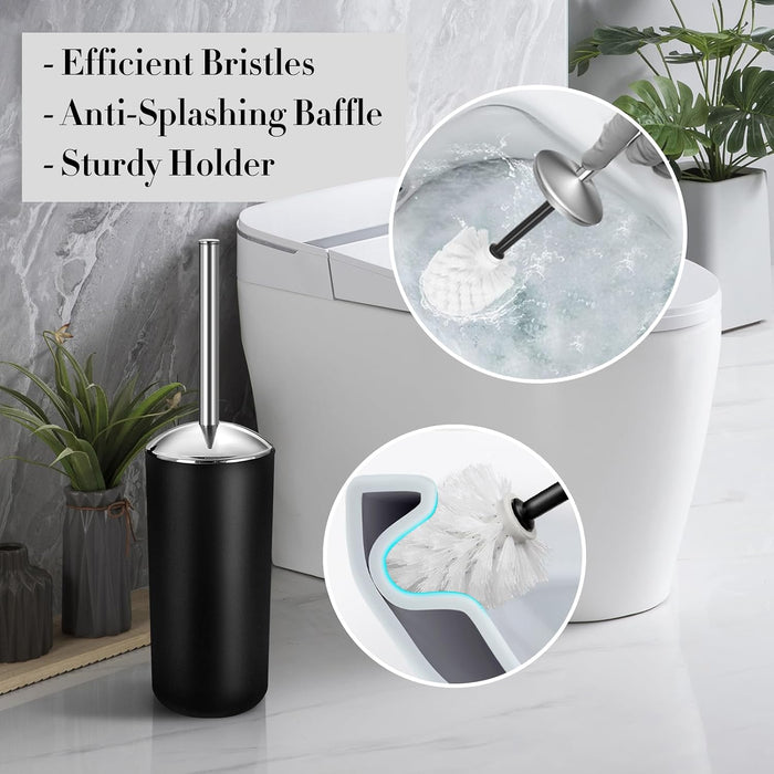 Black Bathroom Accessories Set, 10Pcs Bathroom Accessory Set with Trash Can, Soap Dispenser and Toothbrush Holder, Soap 