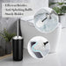 Black Bathroom Accessories Set, 10Pcs Bathroom Accessory Set with Trash Can, Soap Dispenser and Toothbrush Holder, Soap 
