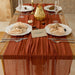 Fall Thanksgiving Decorations Terracotta Cheesecloth Table Runner 120 Inch