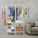 Freestanding Metal Garment and Shoe Rack