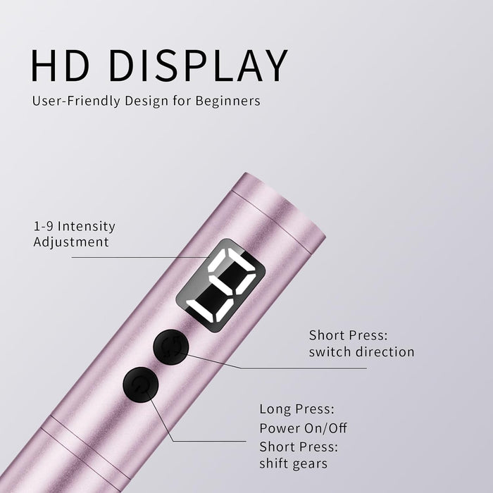 Professional Cordless Nail Drill Kit for Gel & Acrylic Nails, Electric Nail File with 5 Metal Bits, 30 Sanding Bands & D