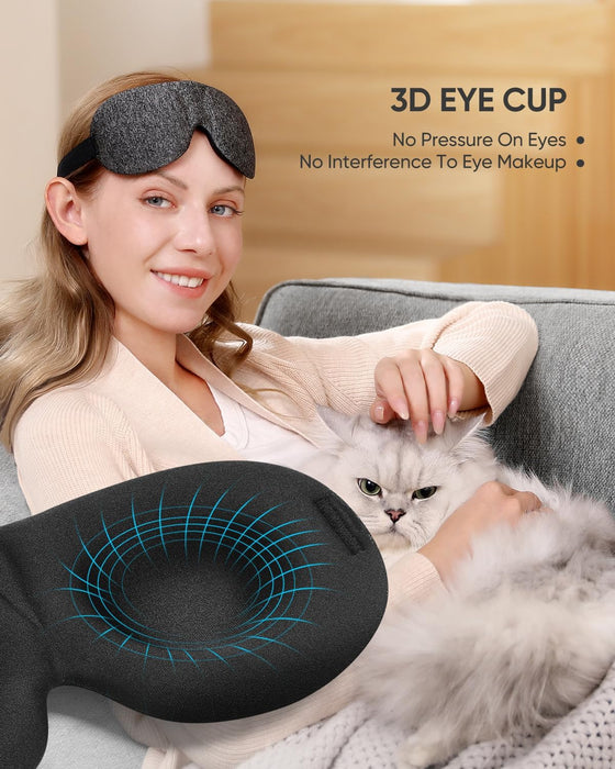 Sleep Mask for Side Sleeper 3 Pack, Blackout 3D Eye Mask