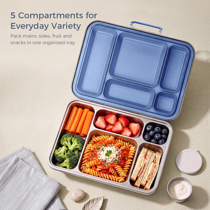 Stainless Steel Lunch Box, Dark Blue, 1100 ml/37 oz
