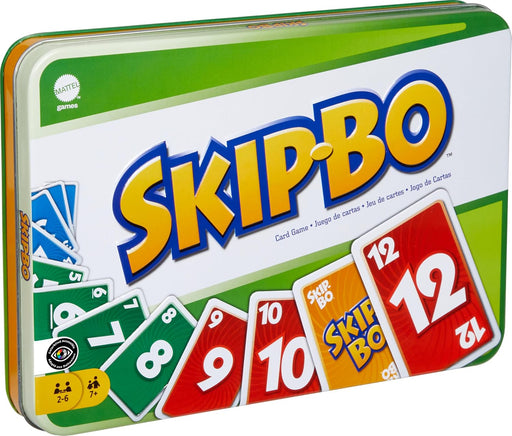 Skip-Bo Card Game in Storage Tin, for 2-6 Players