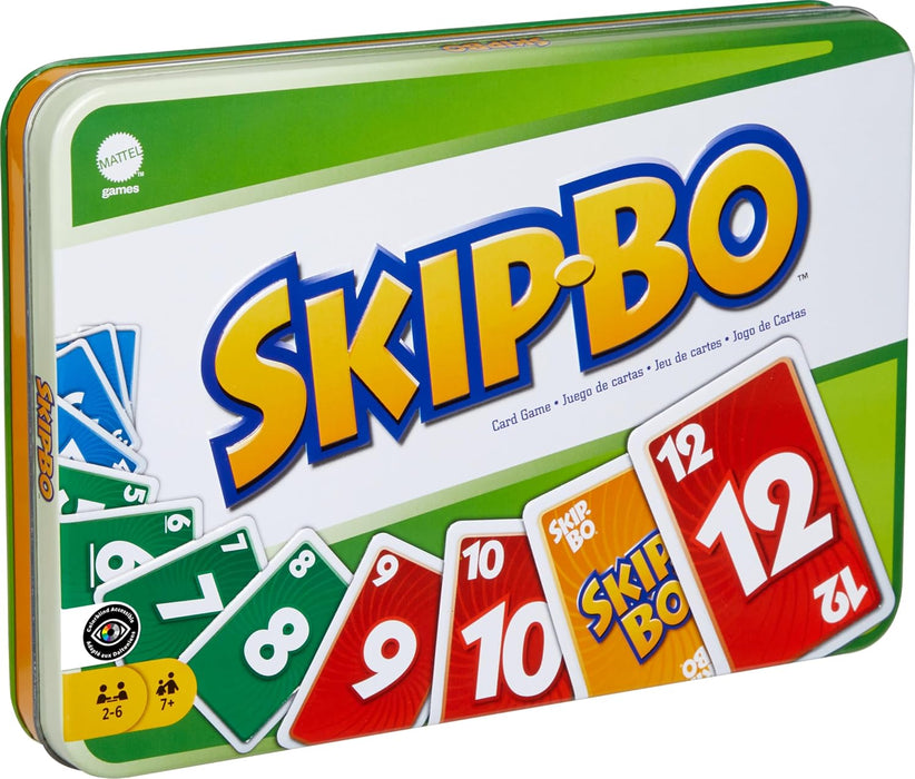 Skip-Bo Card Game in Storage Tin, for 2-6 Players