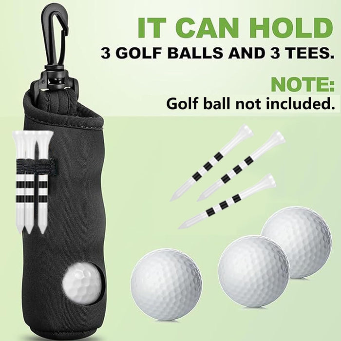 11 Pcs Golf Accessories Kit, Include Golf Ball Bag with Hook Tees Towel Cleaner Brush Ball Marker Divot Tool Score Count