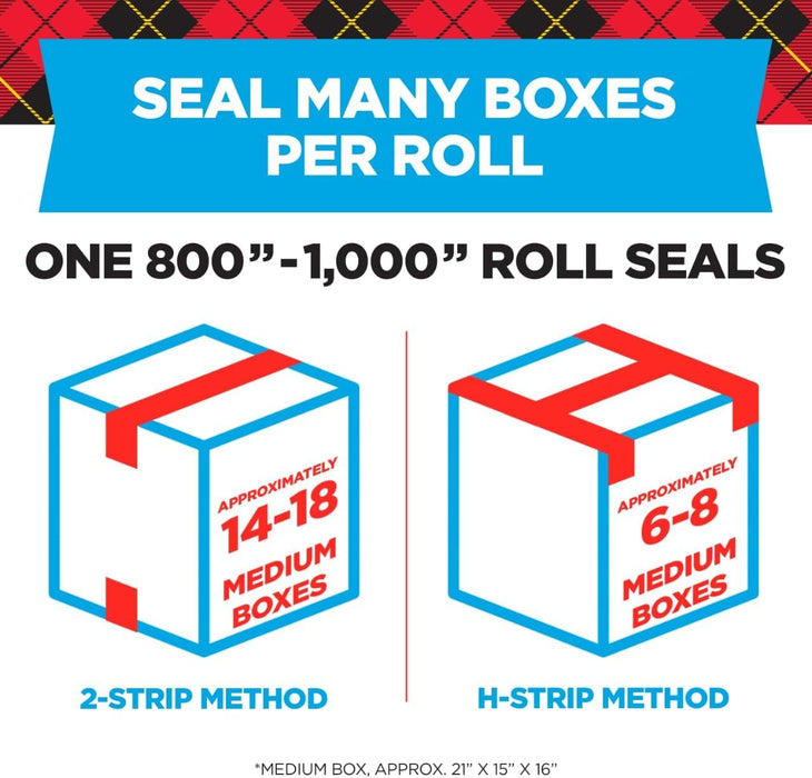 Scotch Heavy Duty Packing Tape, 1.88 in x 800 in, 6 Rolls