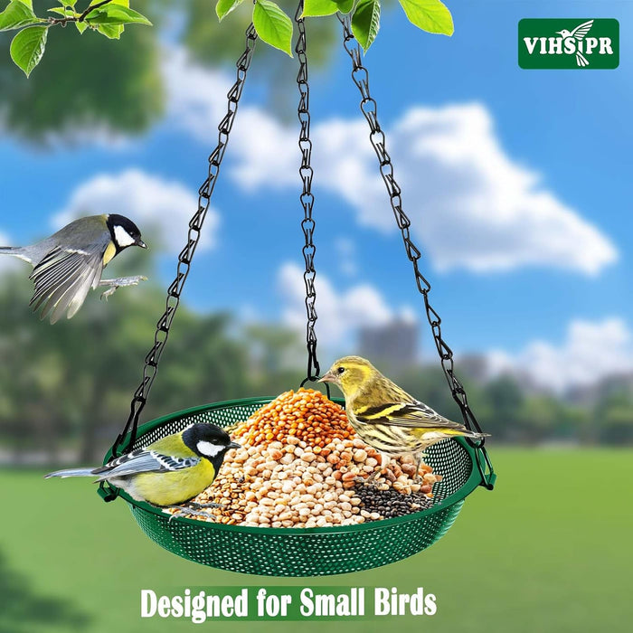 Hanging Platform Bird Feeder, 9 in, Green
