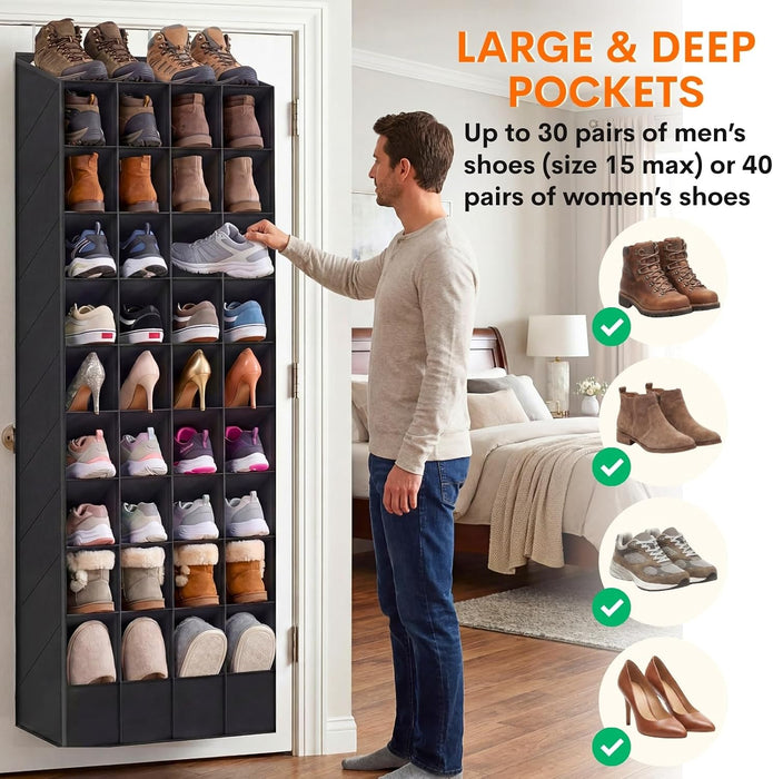 Over the Door Shoe Organizer, 30-40 Pairs