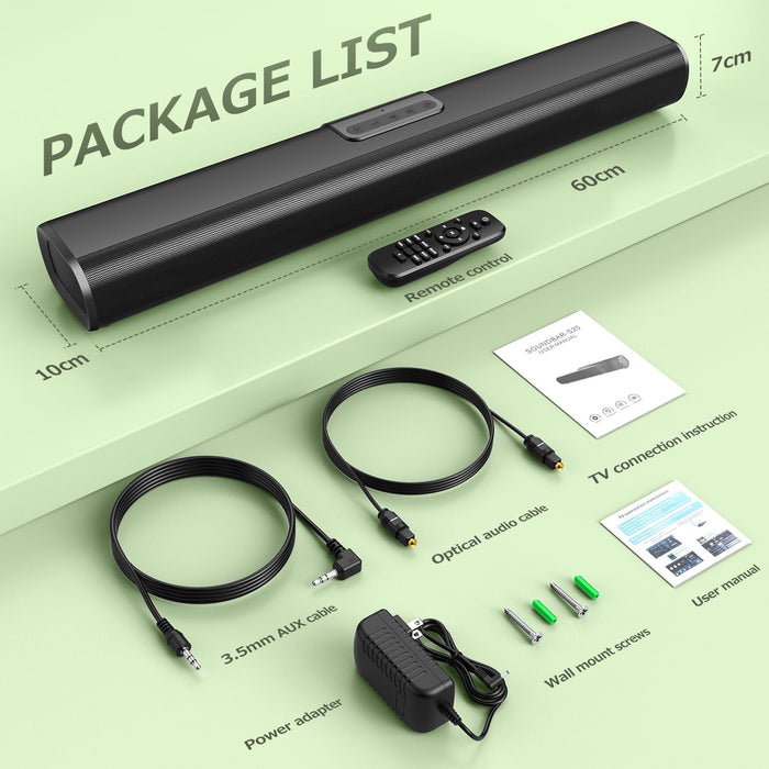 80W Sound Bar for Smart TV with HDMI ARC & Bluetooth 5.0