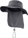 Outdoor UPF50+ Mesh Sun Hat Wide Brim Fishing Hat with Neck Flap Sun Hat for Men Women