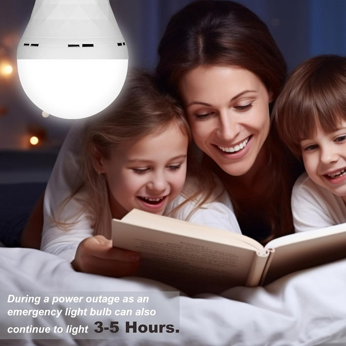 6 Pack Rechargeable Emergency Light Bulbs Battery Operated Bulb