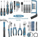 148 Pcs Portable Basic Hand Repair Home Tool Kit Set with Case Blue