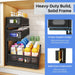 Under Sink Organizer, 3-Tier Thickened Metal Pull out Cabinet Organizer Shelf, Height Adjustable Slide out Storage Drawe